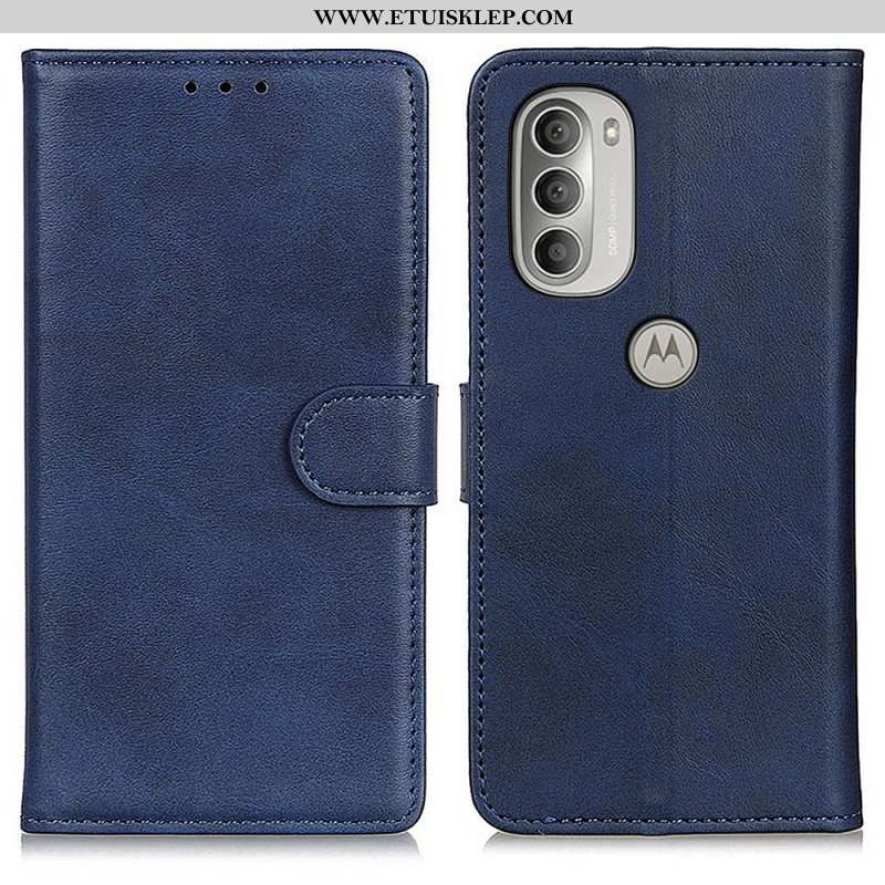 Etui Folio do Moto G51 5G Retro Matowy Efekt Skóry